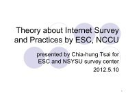 Internet Survey by ESC
